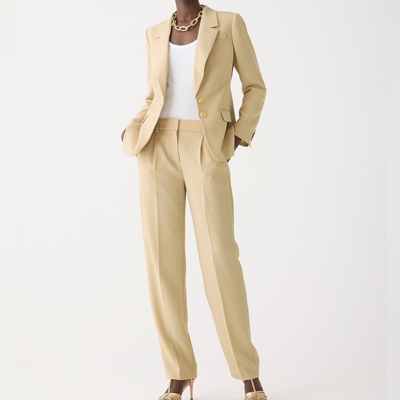 J.Crew NWT Essential pants in city crepe Size 8 Light Khaki Trouser - Picture 5 of 7